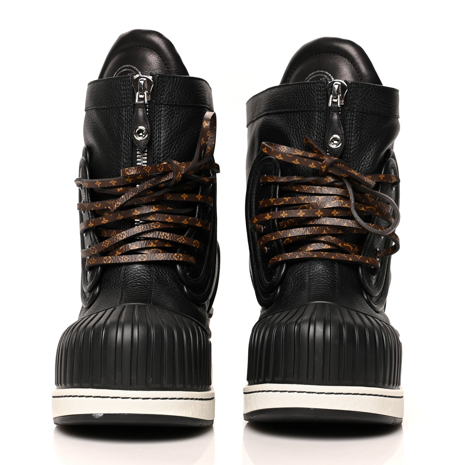 Louis Vuitton Monogram Slalom Flat Half Boots 38 Black 2 of 9