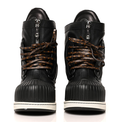 Louis Vuitton Monogram Slalom Flat Half Boots 38 Black 2 of 9