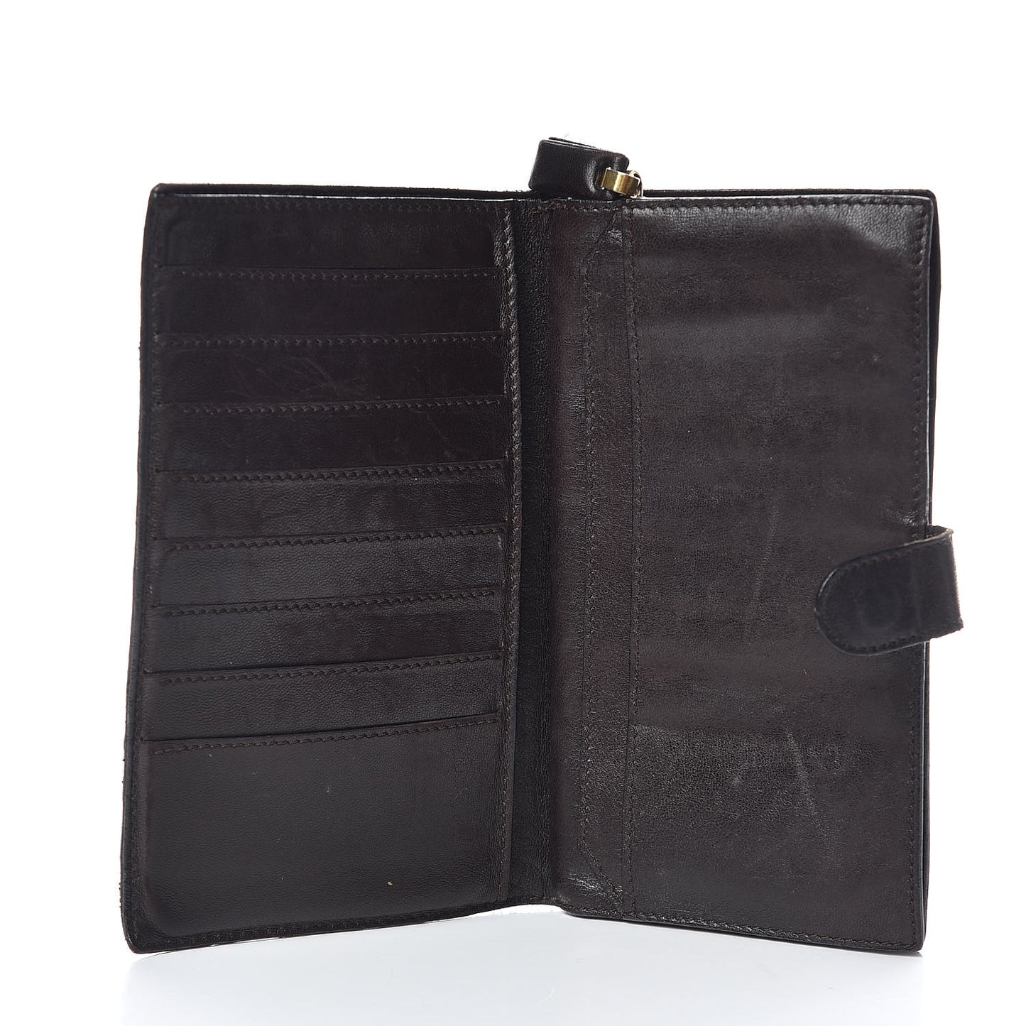 Nappa Intrecciato Continental Wallet Ebano