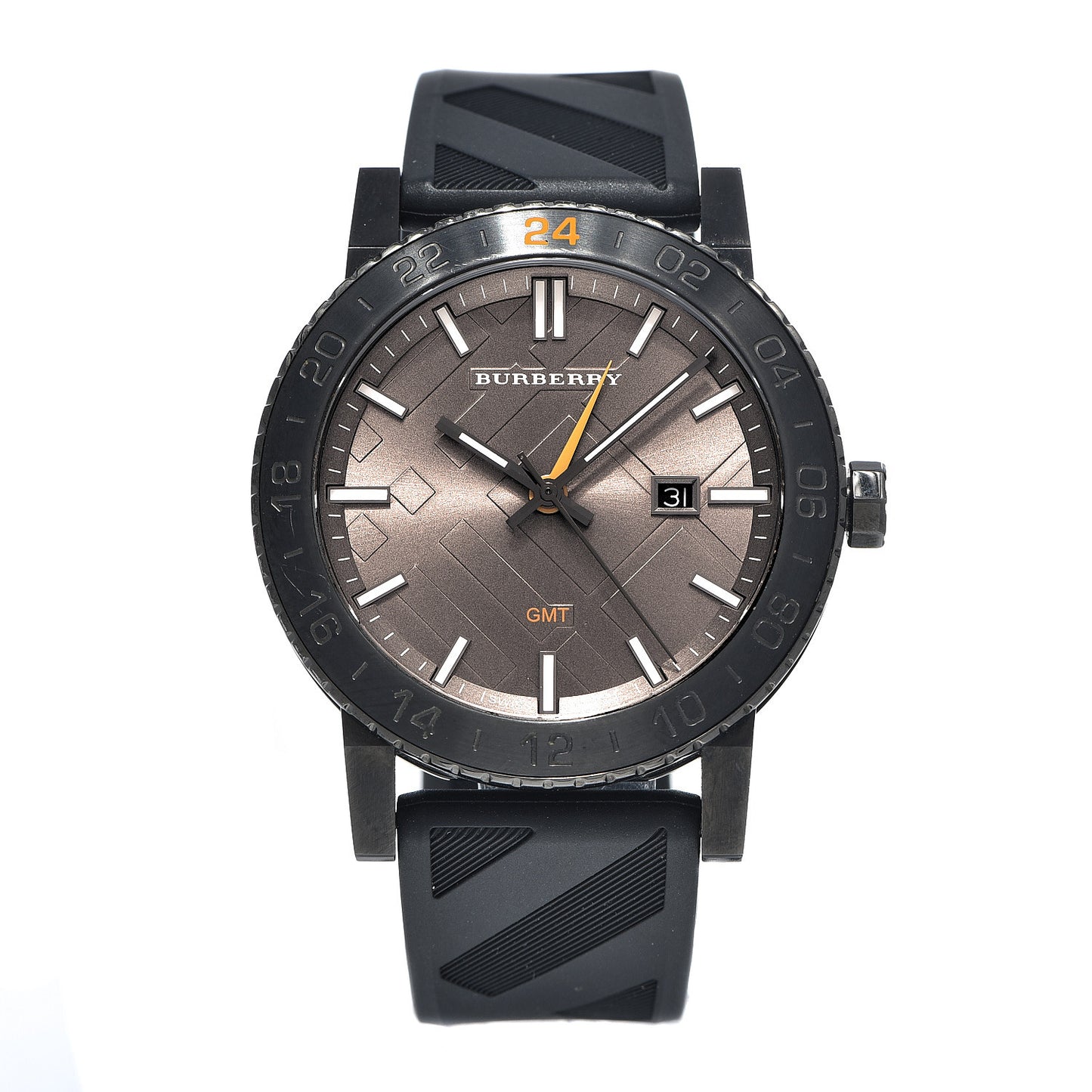 PVD Stainless Steel Rubber 42mm GMT The City Quartz Watch Taupe BU9341