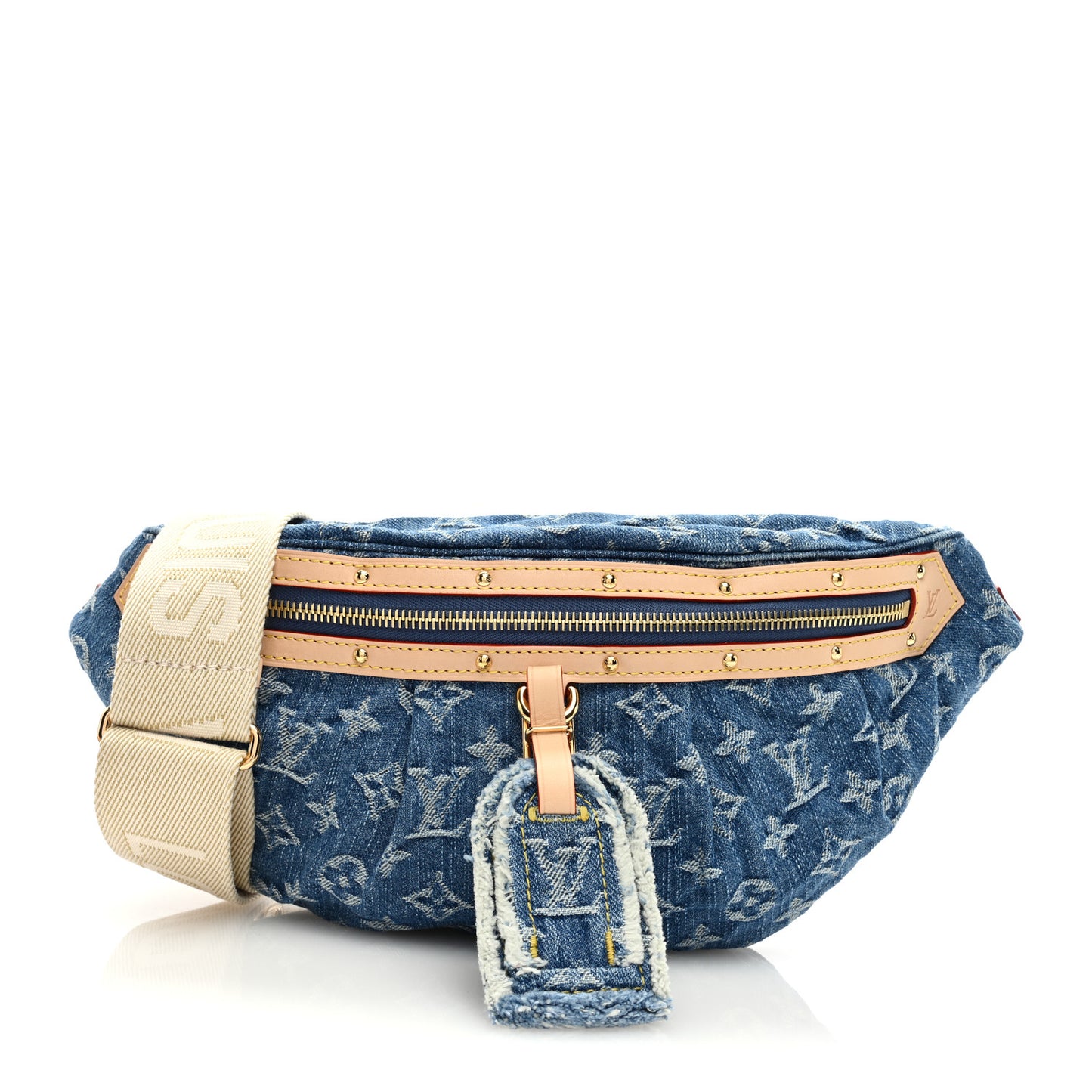 Monogram Denim High Rise Bumbag Blue