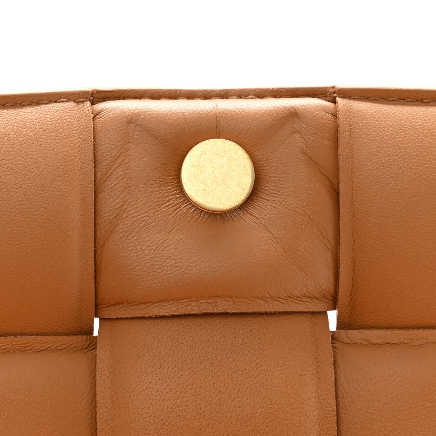 Lambskin Maxi Intreccio Padded Chain Cassette Crossbody Bag Caramel