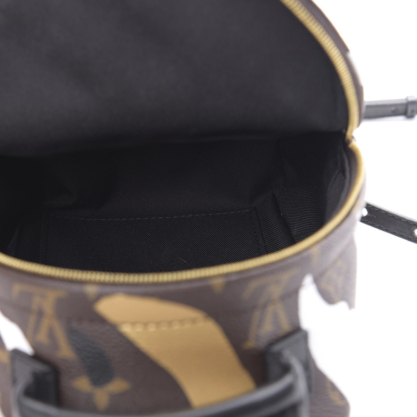X LOL Monogram Palm Springs Backpack Mini Gold Silver