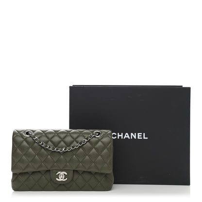 Chanel Caviar Quilted Medium Double Flap Dark Green 9 of 9