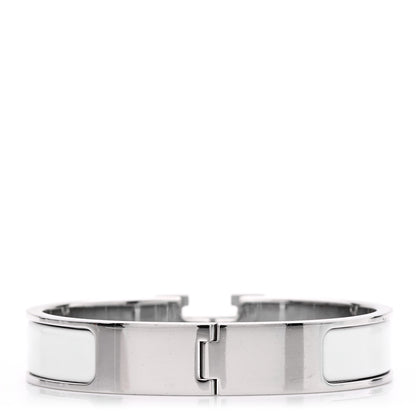 Hermes Enamel Narrow Clic Clac H Bracelet PM White 3 of 5