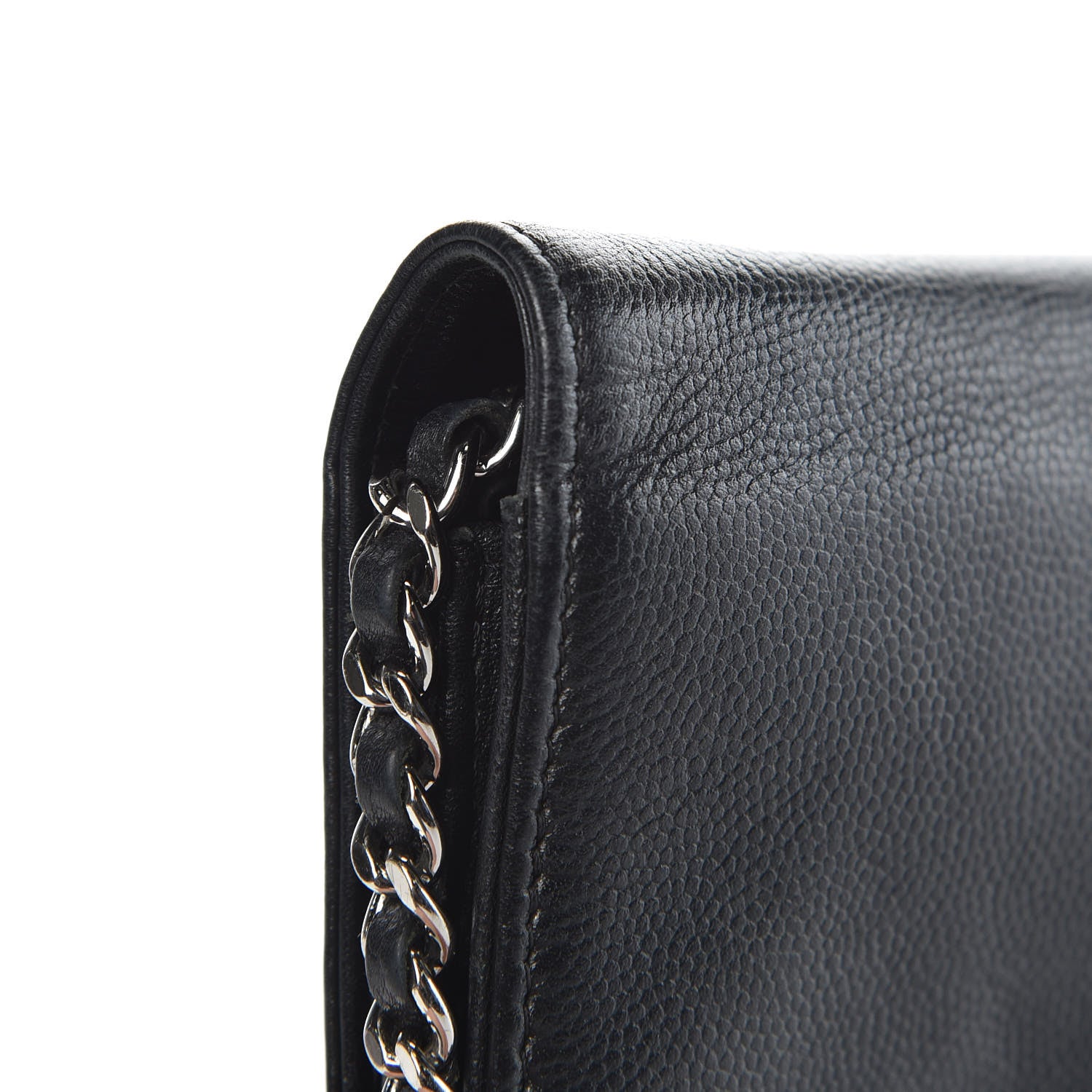 Chanel Caviar Sevruga Wallet On Chain WOC Black 15 of 23