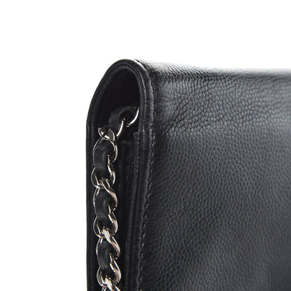 Chanel Caviar Sevruga Wallet On Chain WOC Black 15 of 23