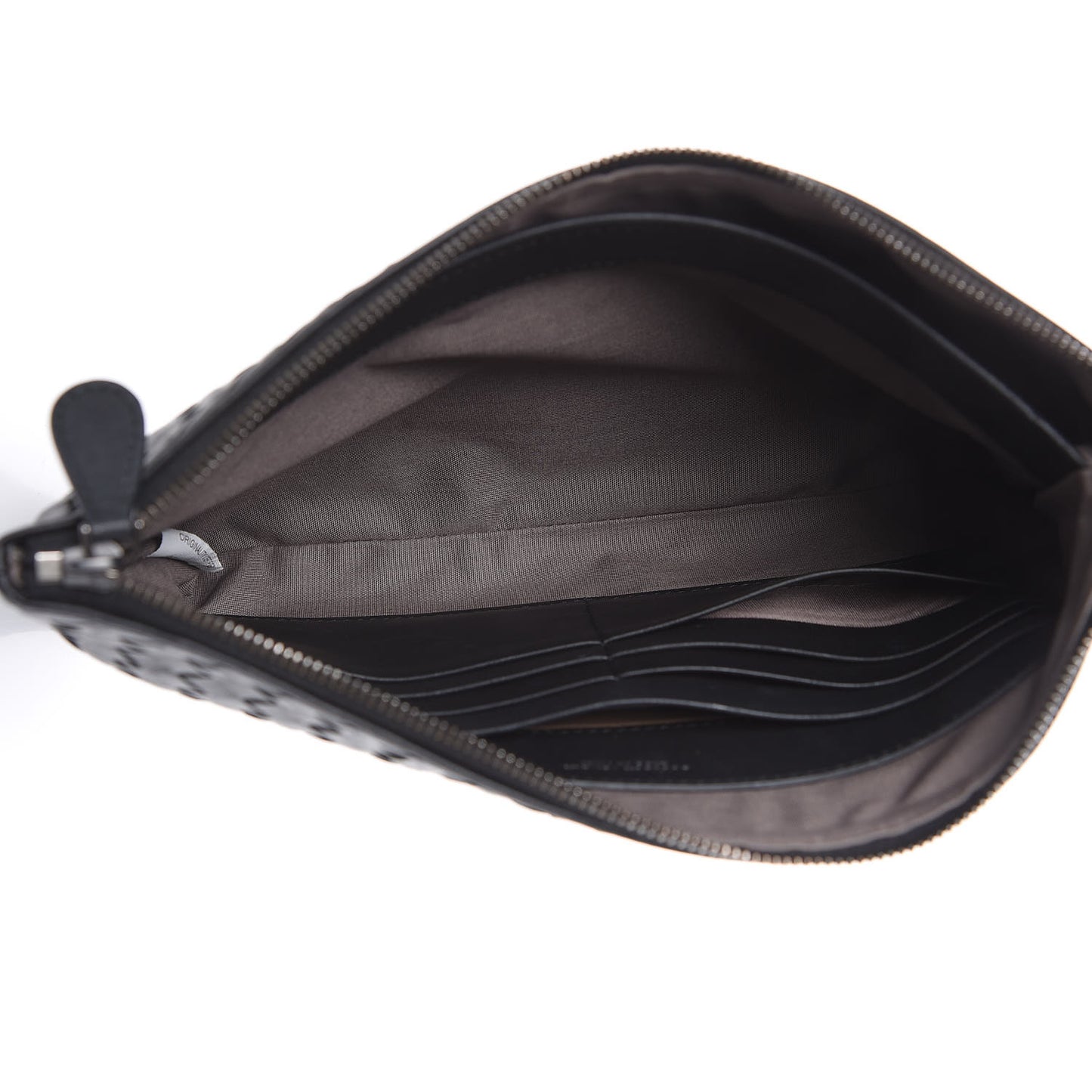 Nappa Intrecciato Medium Zip Pouch Black