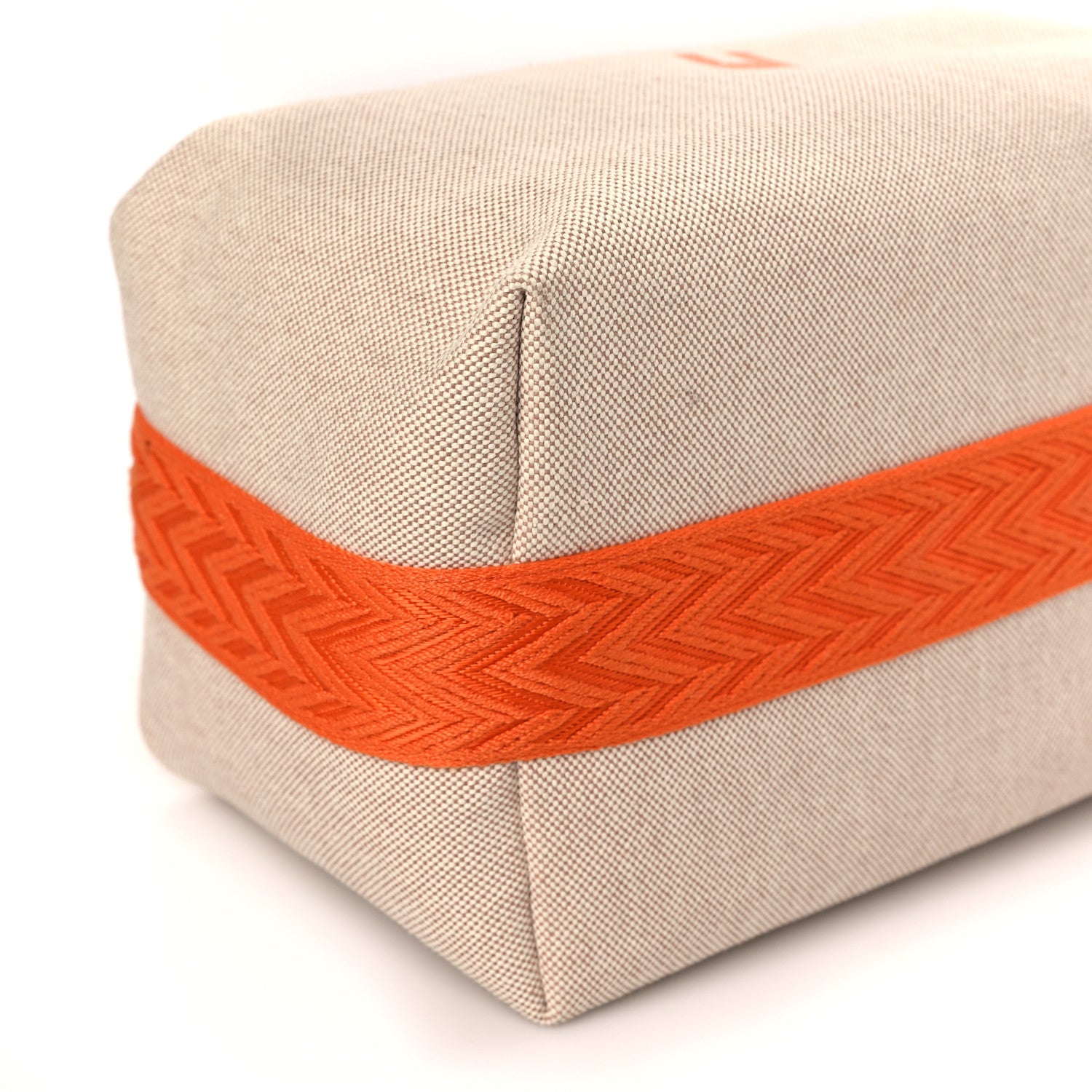 Hermes Canvas Small Bride-A-Brac Pouch Natural Orange 8 of 9