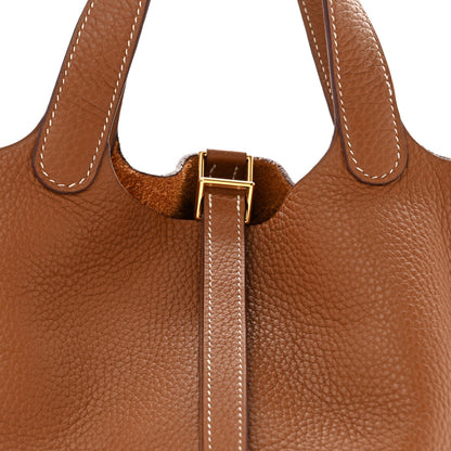 Hermes Taurillon Clemence Picotin Lock 18 PM Gold 8 of 11