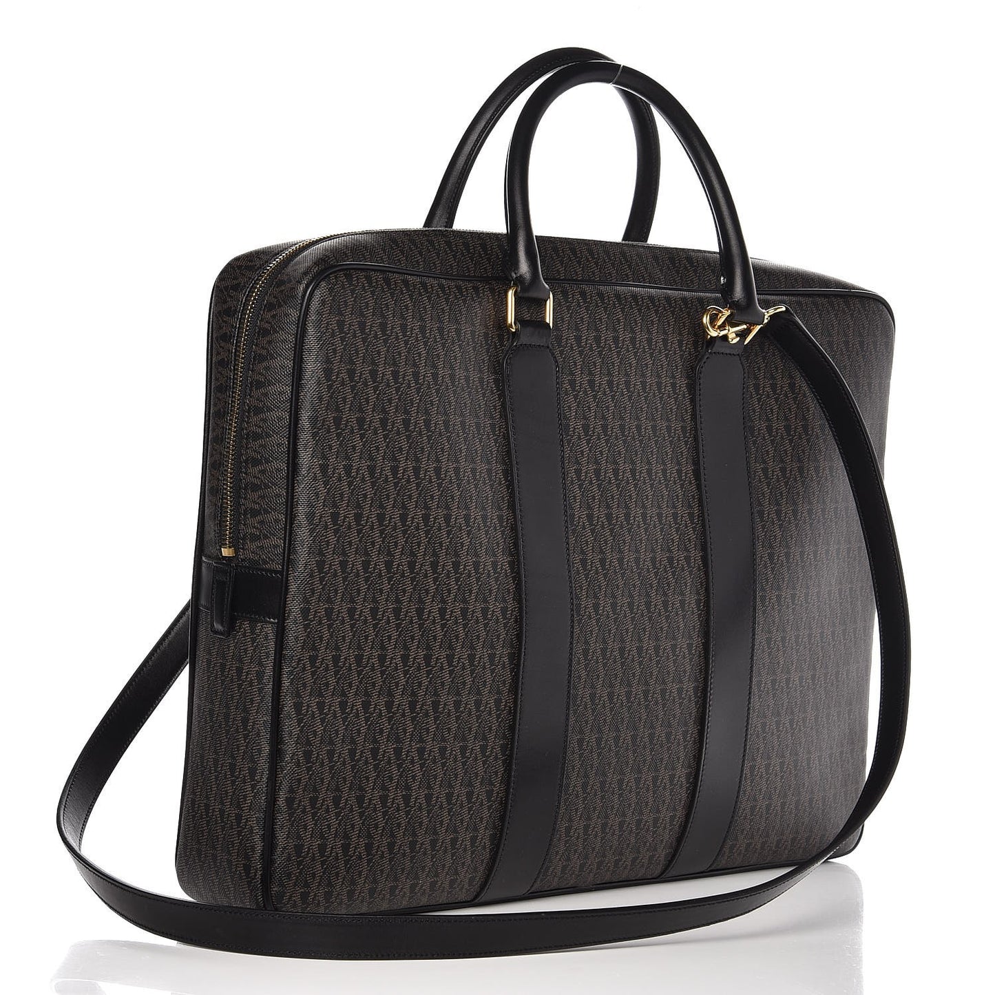 Toile Classic Monogram Flat Briefcase Black