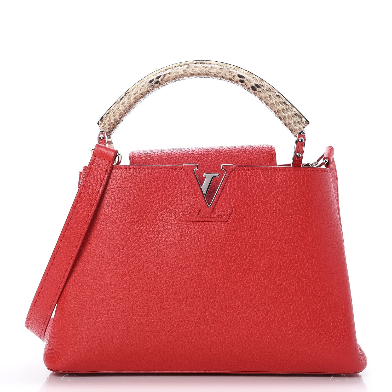 Louis Vuitton Taurillon Python Capucines BB Rubis 1 of 8