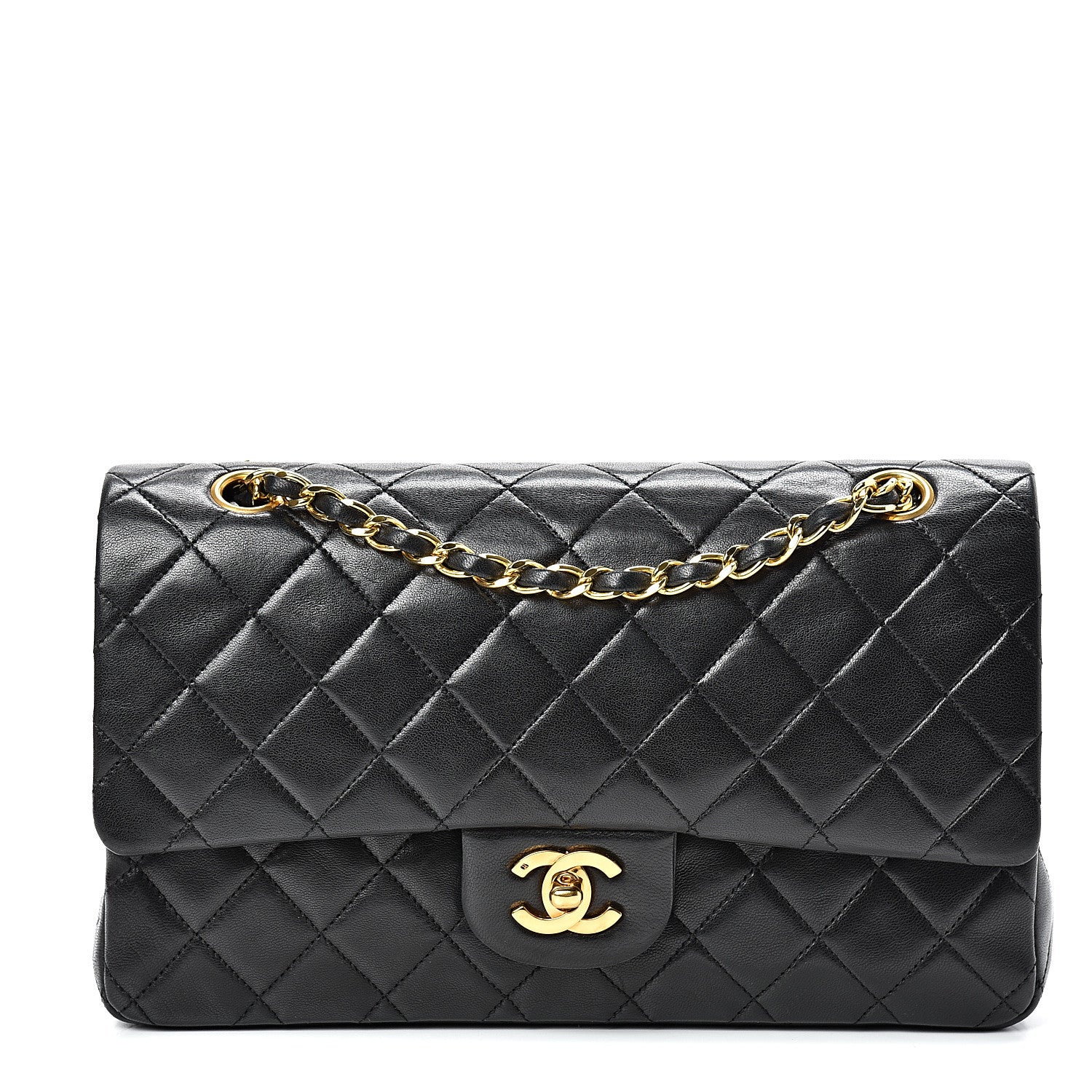 Chanel Lambskin Quilted Medium Double Flap Black 1 of 16