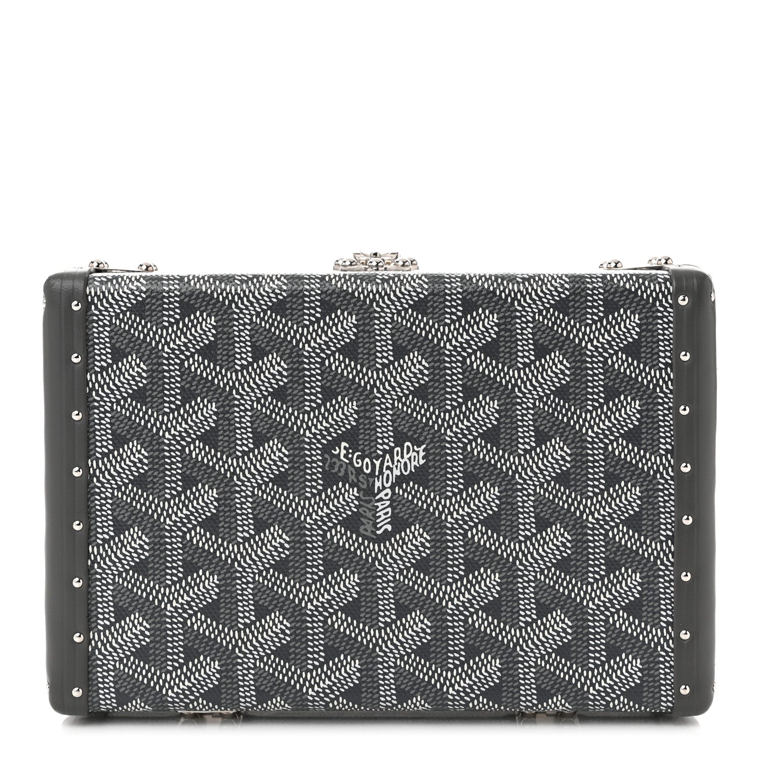 Goyard Goyardine Minaudiere Trunk Bag Grey 3 of 17