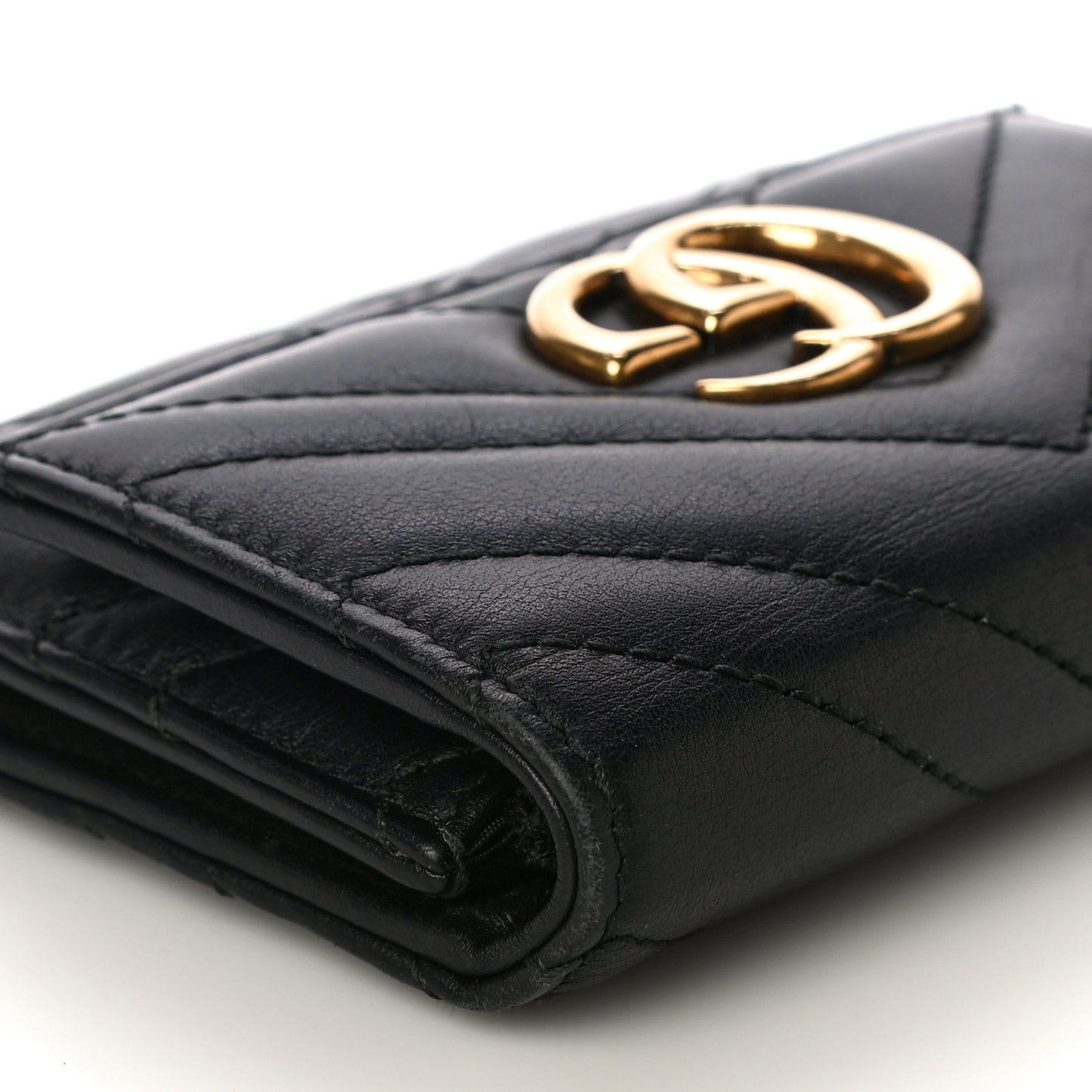 Calfskin Matelasse GG Marmont Wallet Black