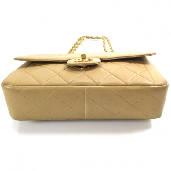Chanel Leather Quilted Medium Flap Beige 4 of 13