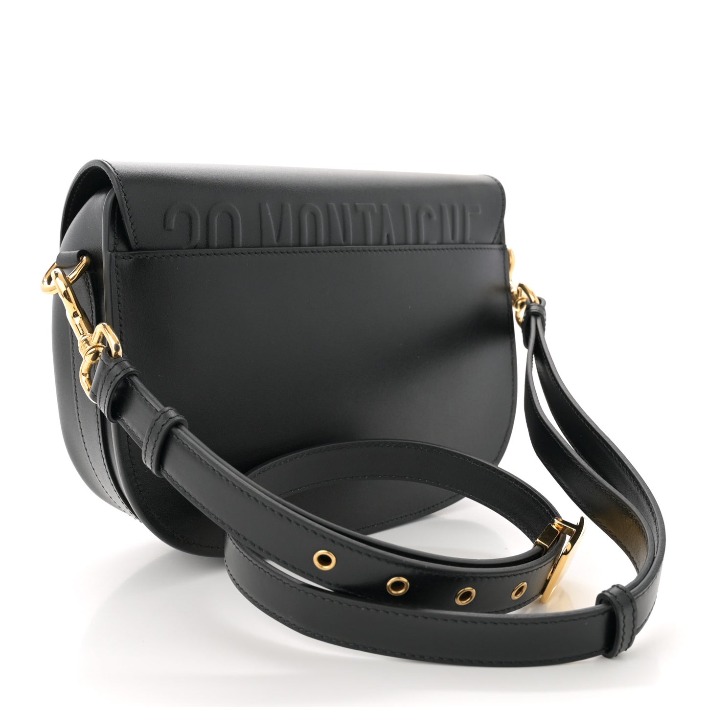 Box Calfskin Medium Bobby Flap Black