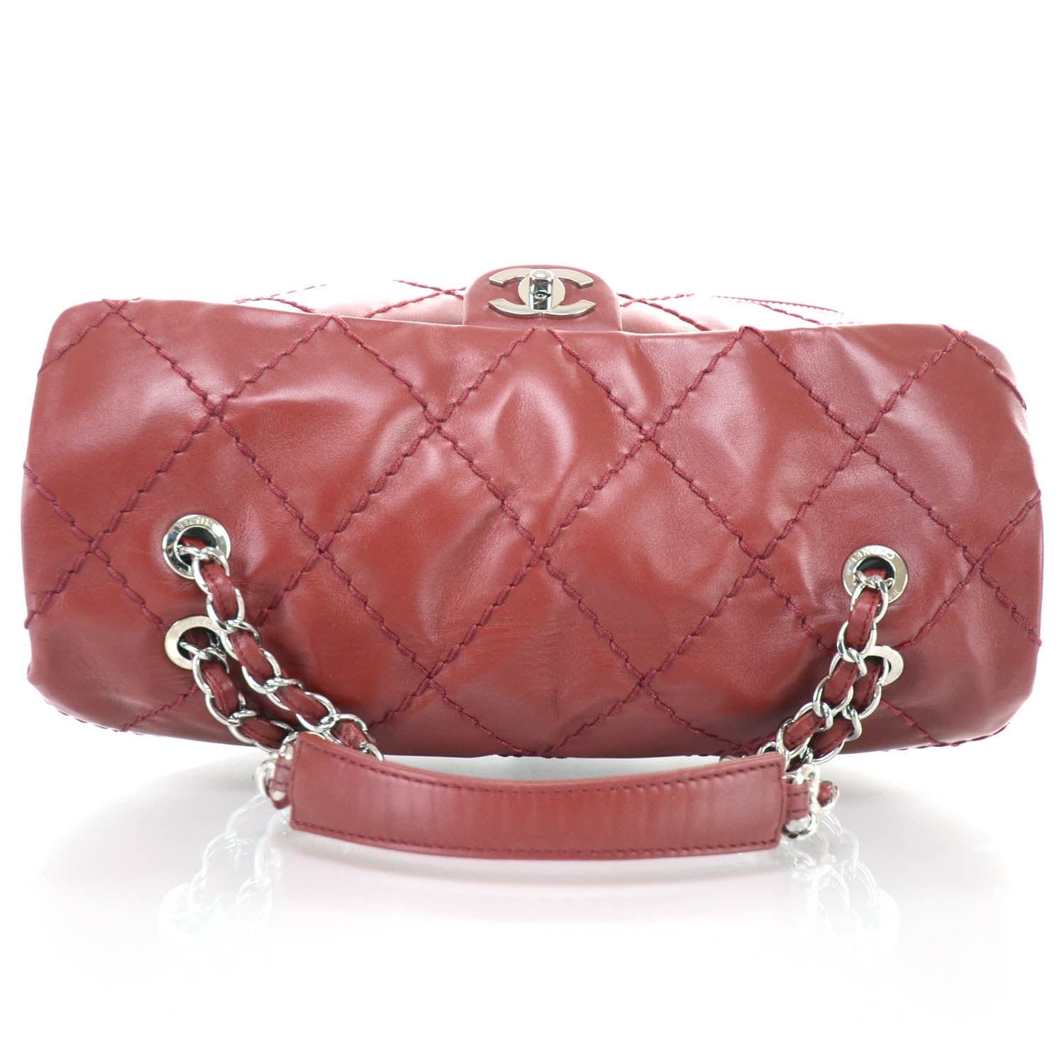Chanel Leather Large Expandable Flap Bag Red 4 of 12