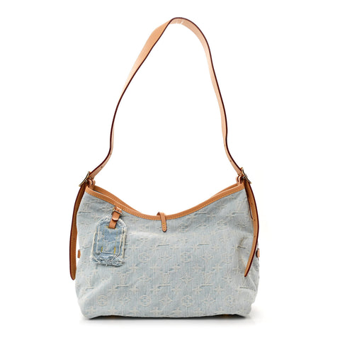 Monogram Denim CarryAll PM Sky Blue