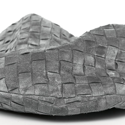 Bottega Veneta Suede Calfskin Intrecciato Teen Jodie Hobo Thunder 9 of 9
