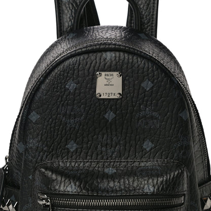 MCM Visetos Side Stud Mini Stark Backpack Black 7 of 10