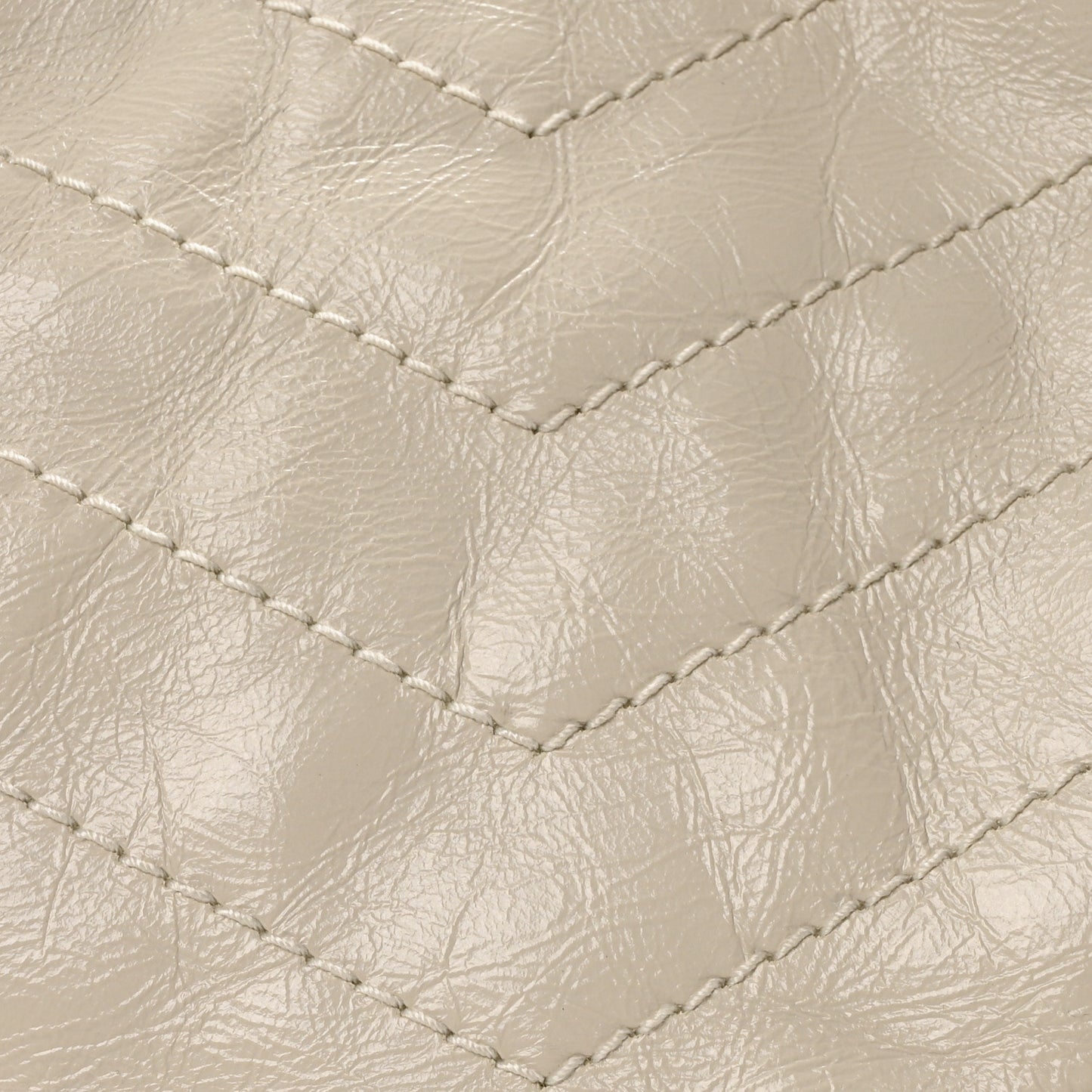 Crinkled Calfskin Matelasse Monogram Medium Niki Shopper Tote Crema Soft