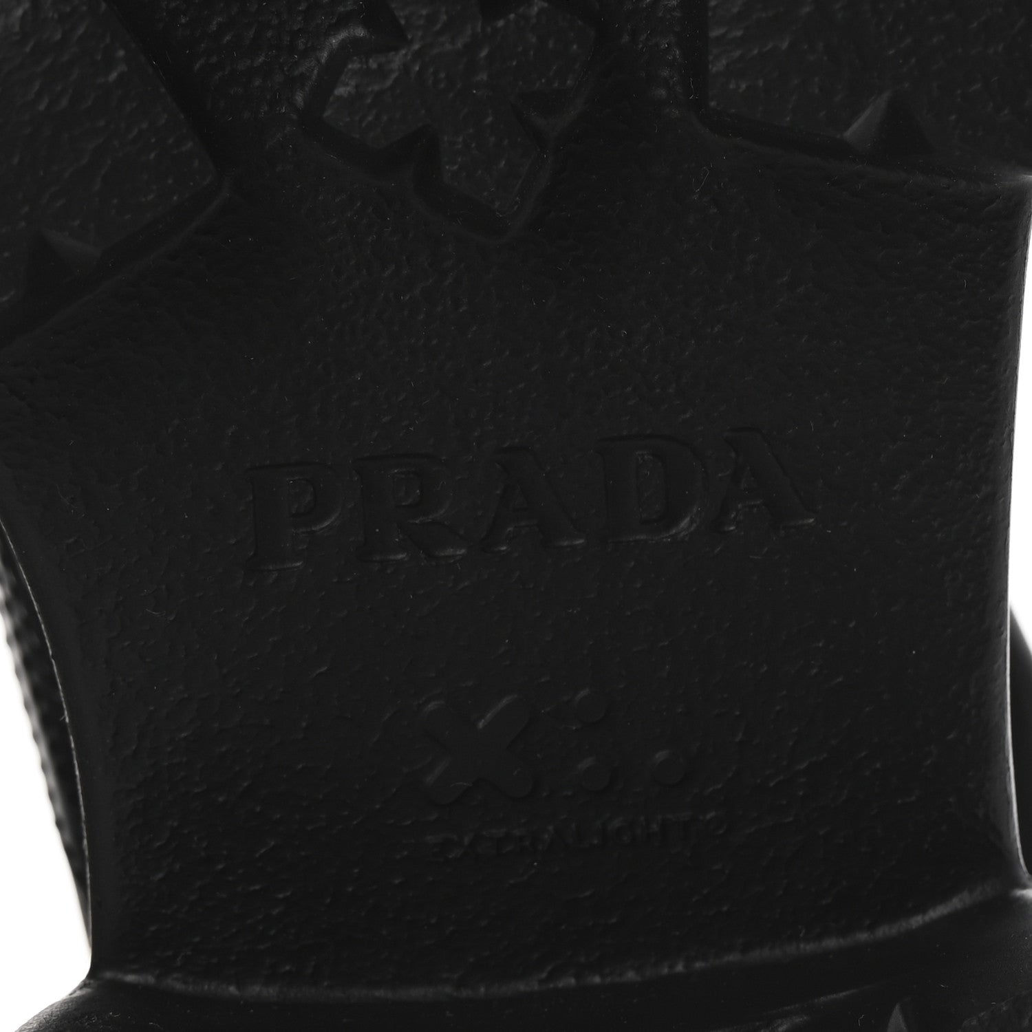 Prada Spazzolato Rois Re-Nylon Metal Triangle Logo Monolith Pouch Pocket 55mm Boots 38.5 Black 7 of 9