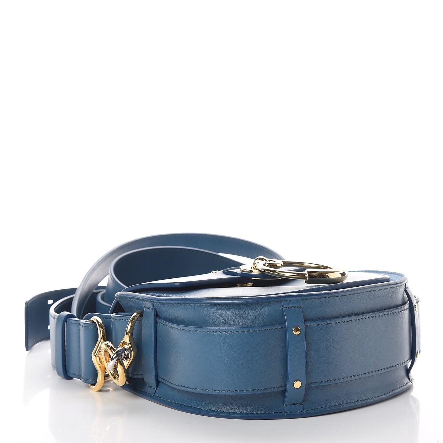 Calfskin Small Tess Bag Vinyl Blue