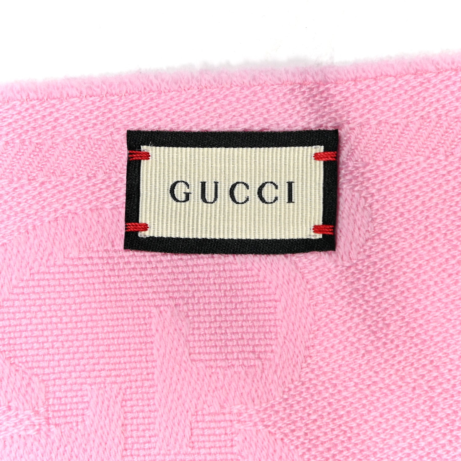 Gucci Wool Jacquard Monogram Jumbo GG Lady Nest Scarf Roseate 3 of 4