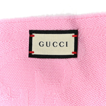 Gucci Wool Jacquard Monogram Jumbo GG Lady Nest Scarf Roseate 3 of 4