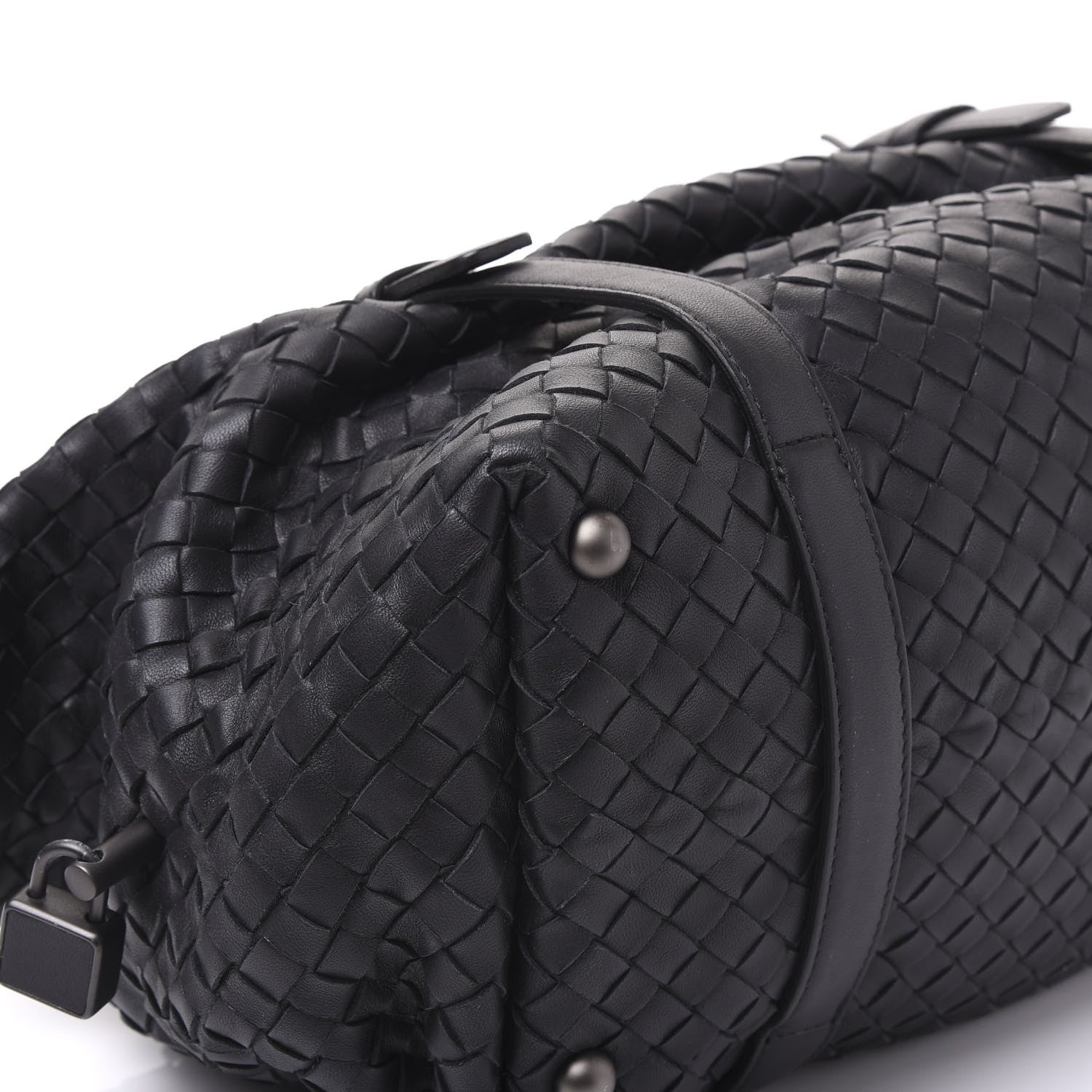 Bottega Veneta Nappa Intrecciato Montaigne Rings Satchel Black 9 of 12