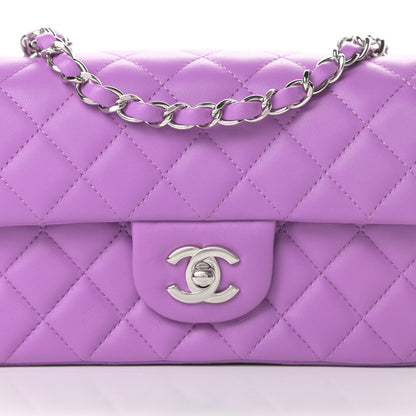 Chanel Lambskin Quilted Mini Rectangular Flap Purple 8 of 11