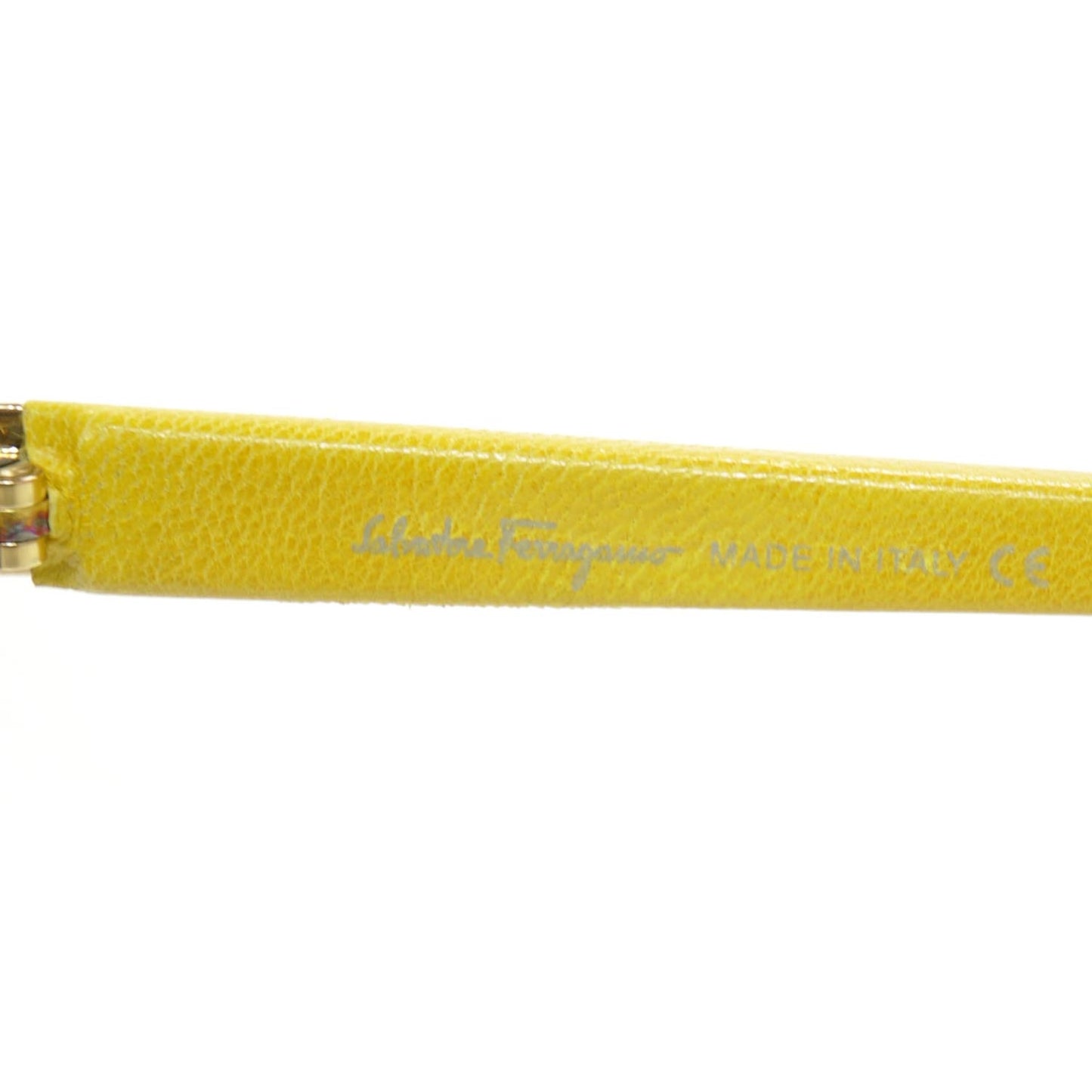 SALVATOREFERRAGAMOLeatherAviatorSunglassesYellow