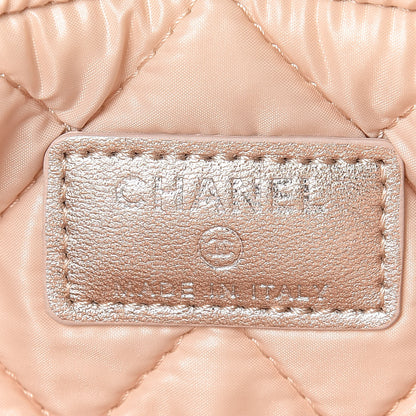 Chanel Metallic Lambskin Quilted Cosmetic Pouch Light Pink 6 of 10