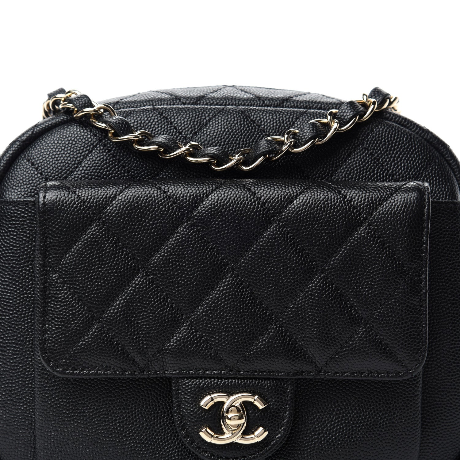 Chanel Caviar Quilted CC Day Camera Case Black 10 of 10