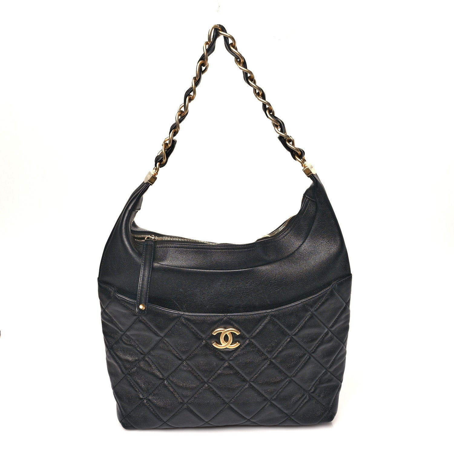 Chanel Calfskin Quilted Close To Me Hobo Black 1 of 11