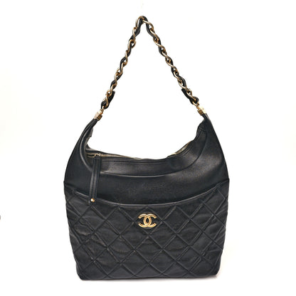 Chanel Calfskin Quilted Close To Me Hobo Black 1 of 11