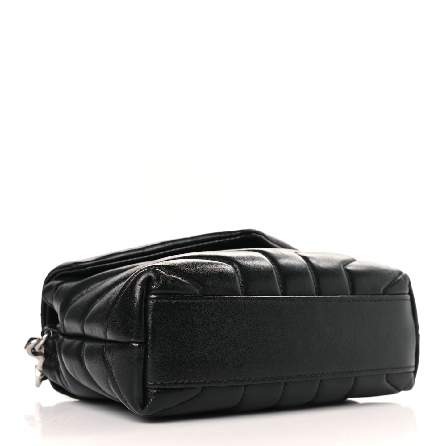 Calfskin Y Quilted Monogram Toy Loulou Crossbody Bag Black