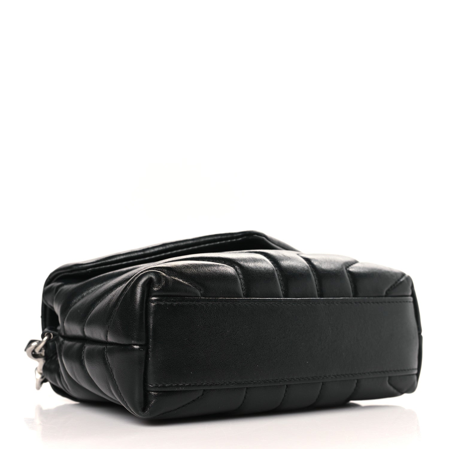 Saint Laurent Calfskin Y Quilted Monogram Toy Loulou Crossbody Bag Black 4 of 10