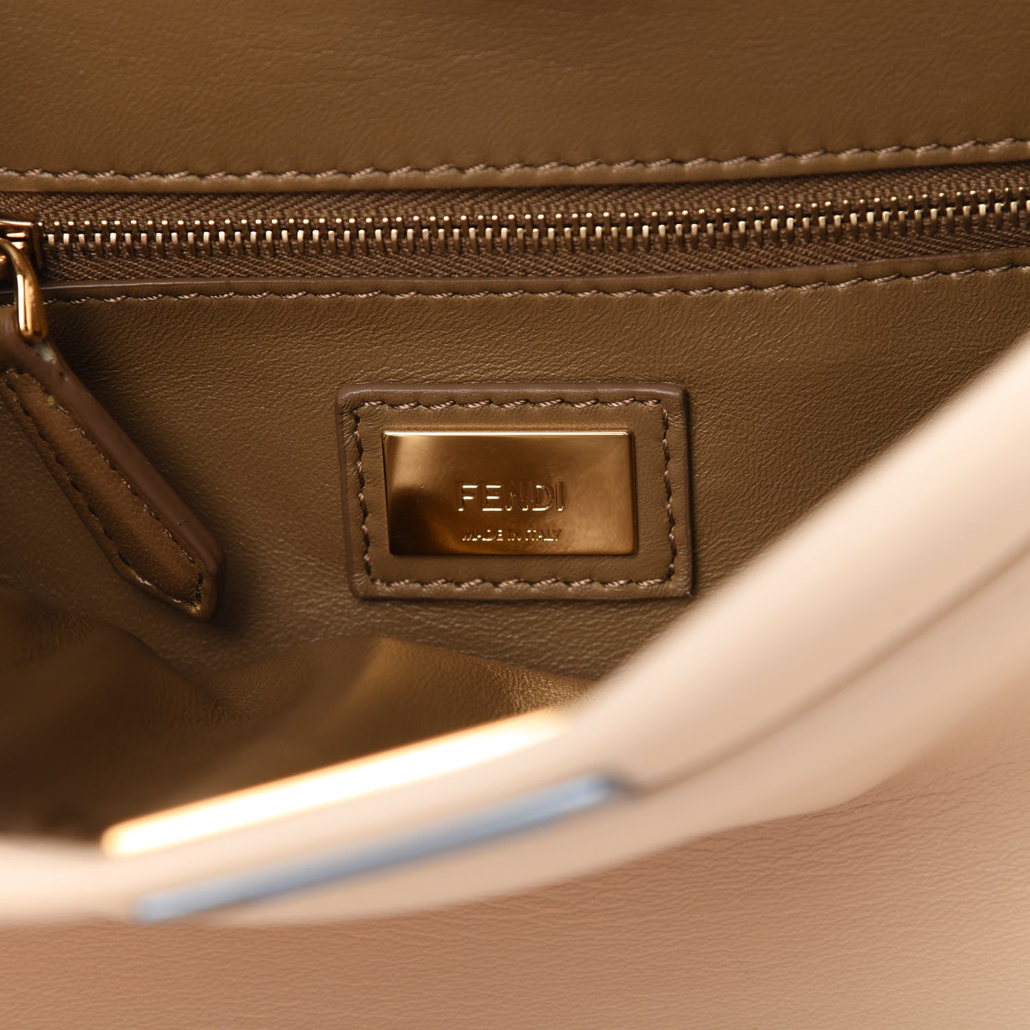 Fendi Nappa Mini Peekaboo Iconic Satchel Nude 8 of 9