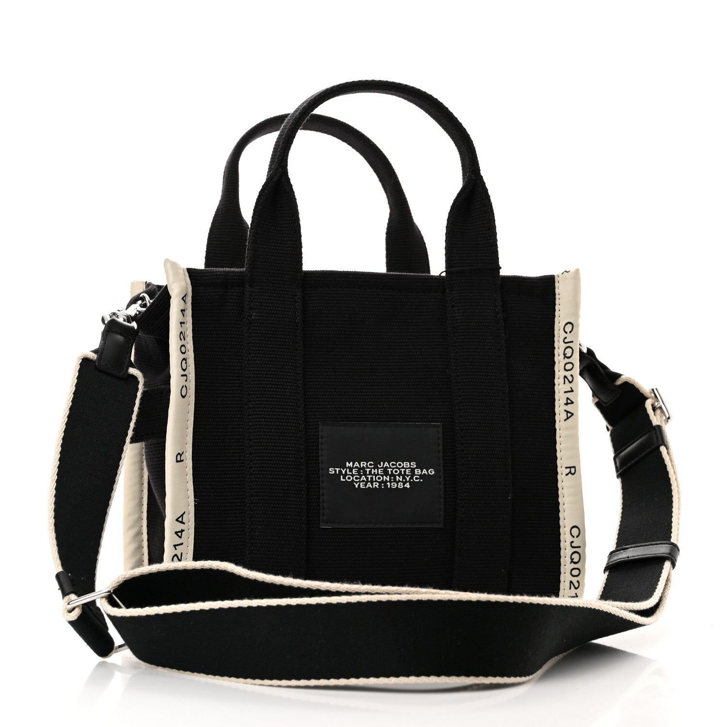 Marc Jacobs Jacquard Small The Traveler Tote Bag Black 3 of 9