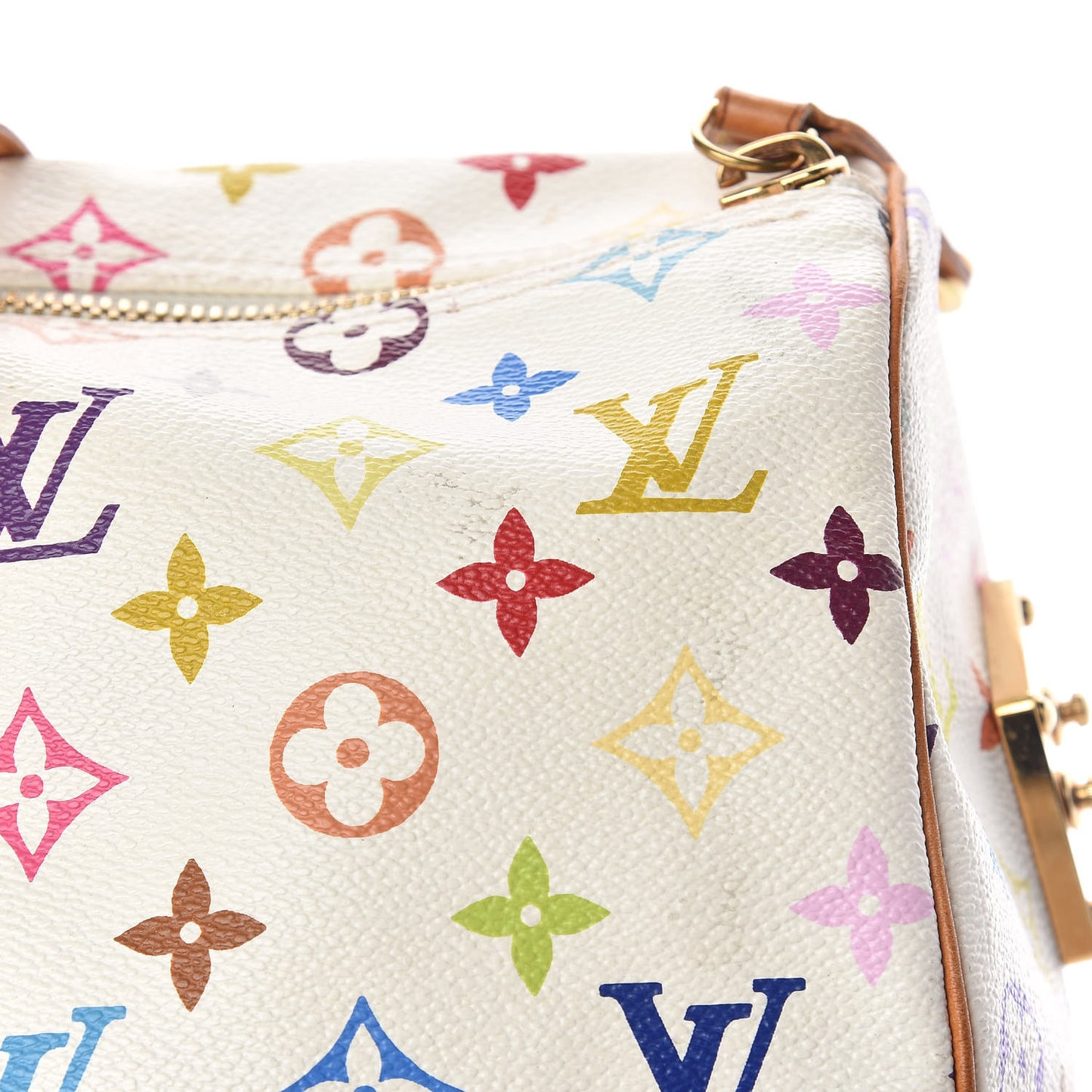 Monogram Multicolor Keepall 45 White