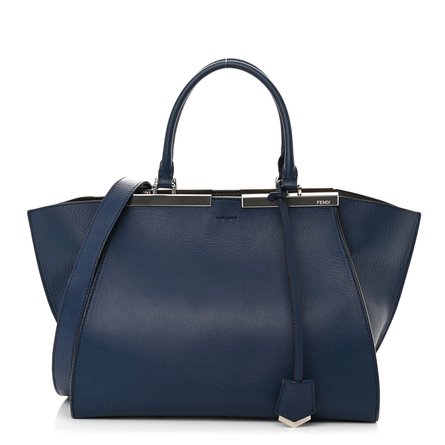 Vitello Dolce Shiny Nappa Petite 3Jours Tote Blue