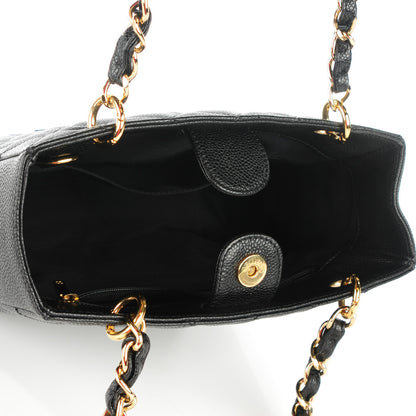Chanel Caviar Quilted Petit Shopping Tote PST Black 5 of 7