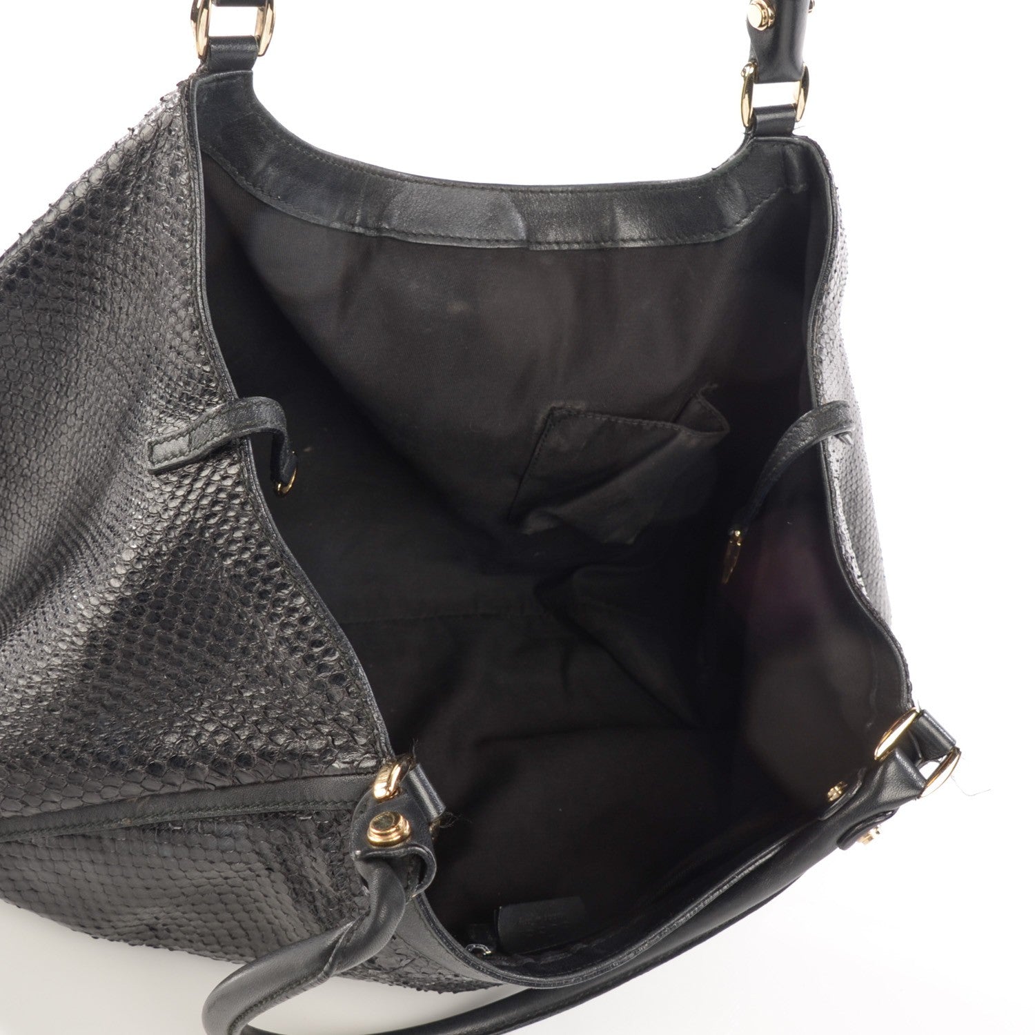 Gucci Python D Ring Hobo Black 5 of 10