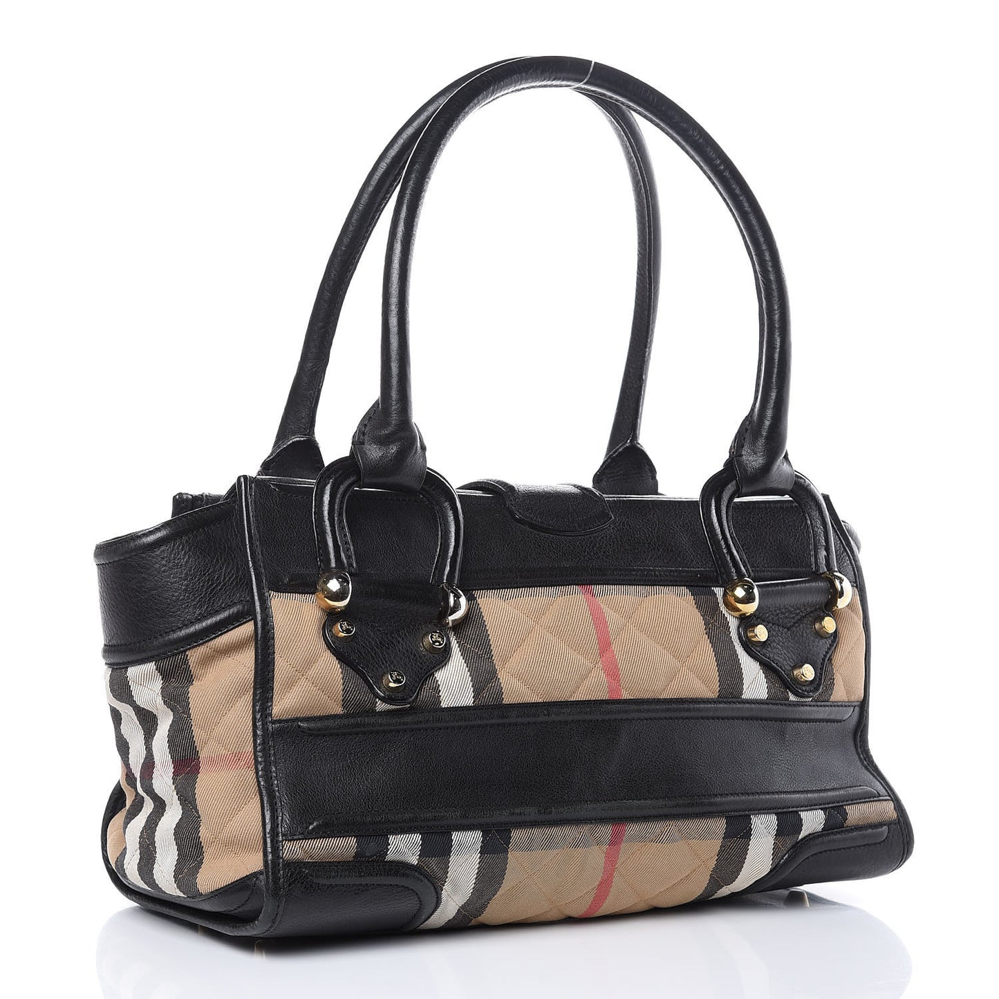 House Check Quilted Large Manor Tote Black