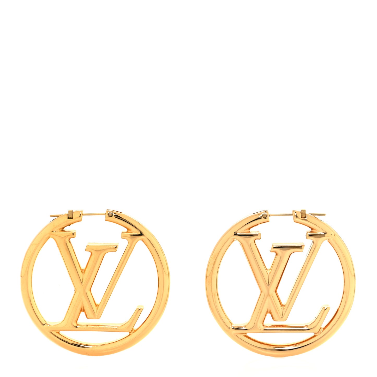 Metal Louise Hoop Earrings Gold