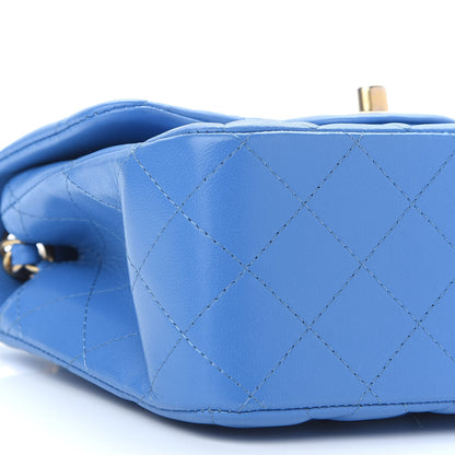 Chanel Lambskin Quilted Mini Square Flap Blue 8 of 10