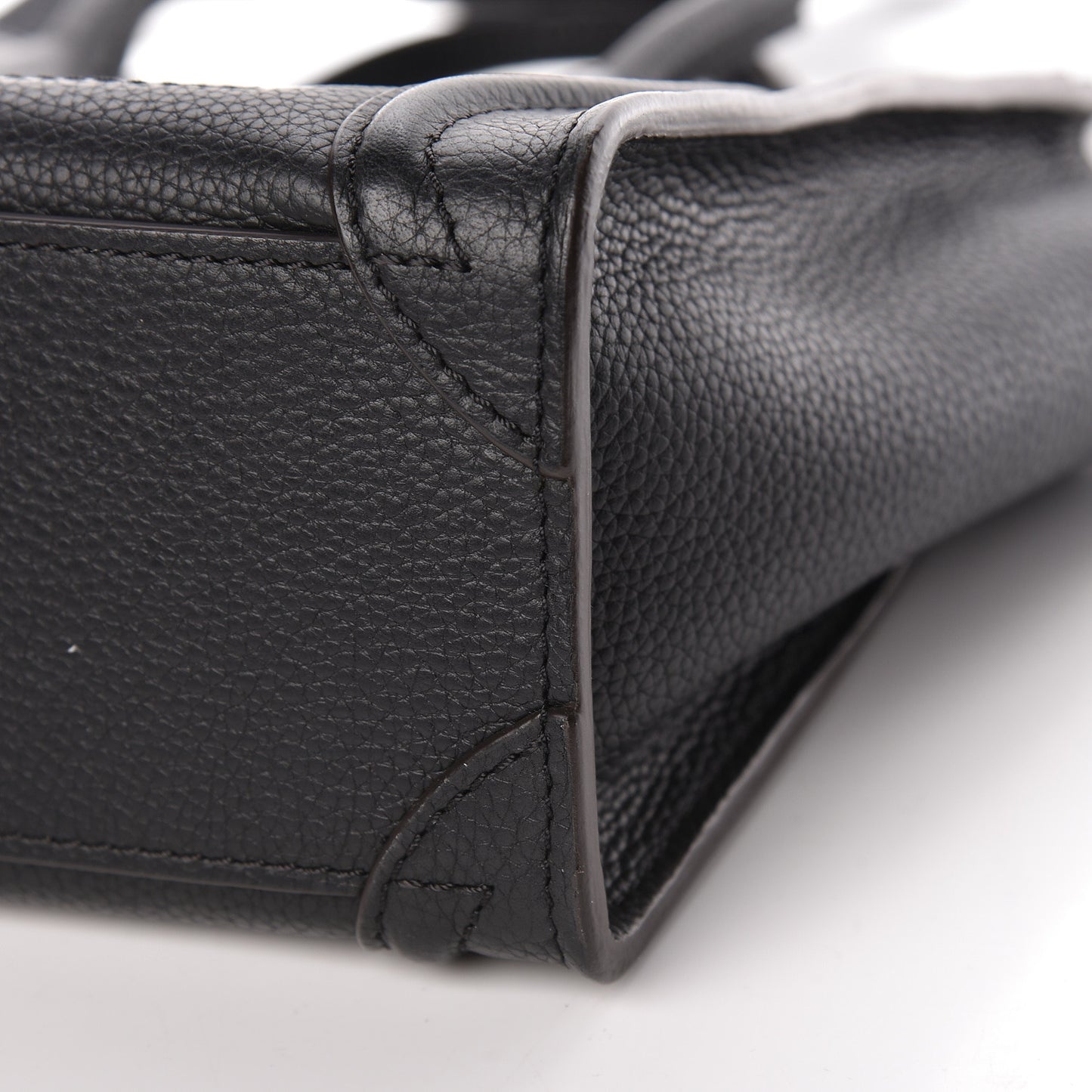 Drummed Calfskin Nano Luggage Black