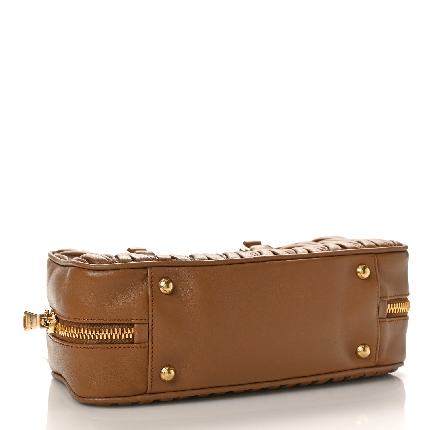 Miu Miu Nappa Matelasse Large Arcadie Top Handle Bag Caramel 4 of 8
